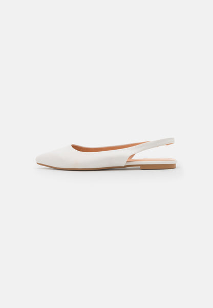 Anna Field Slingback Ballet Pumps - White