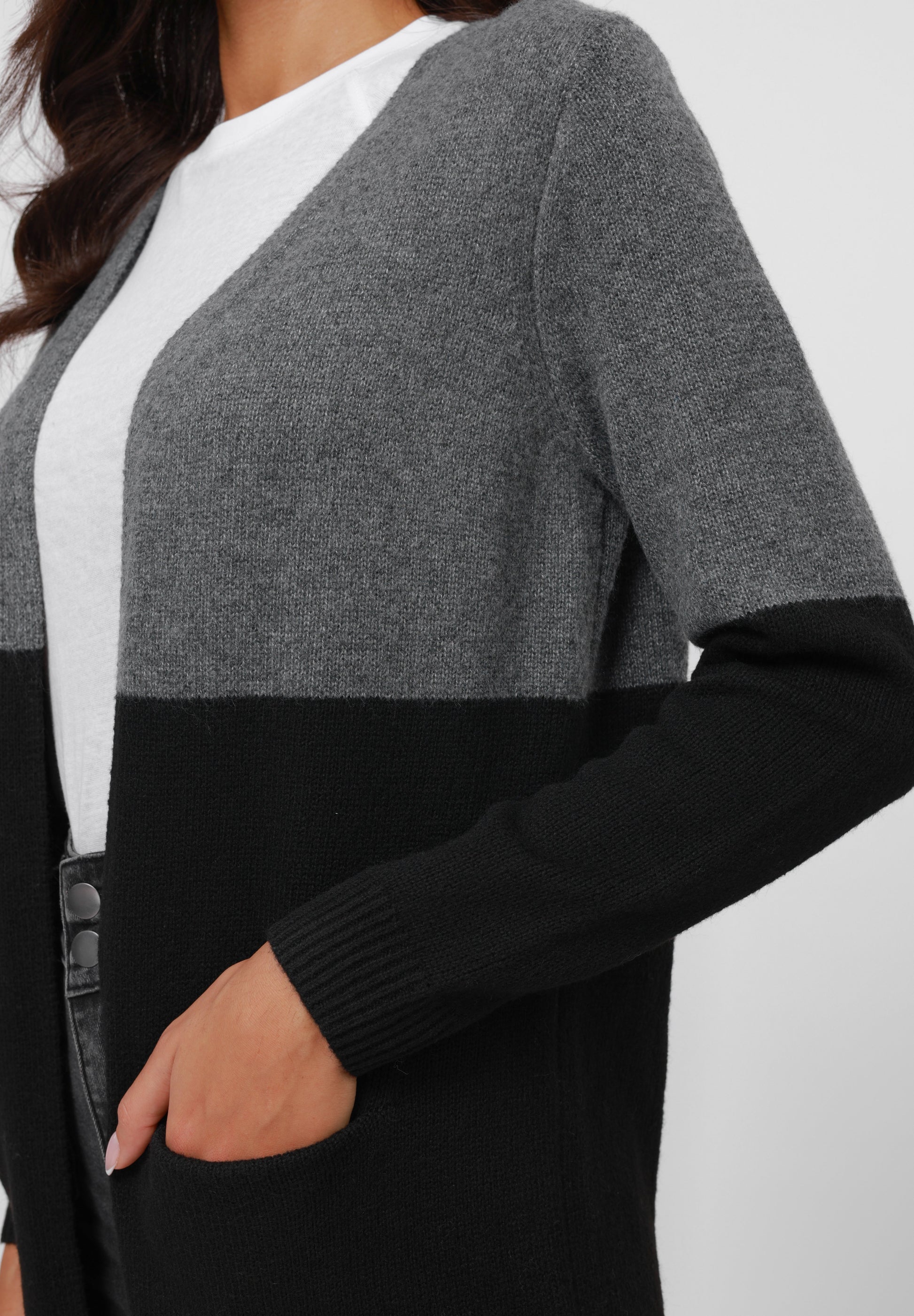 Anna Field Cardigan - Black/grey