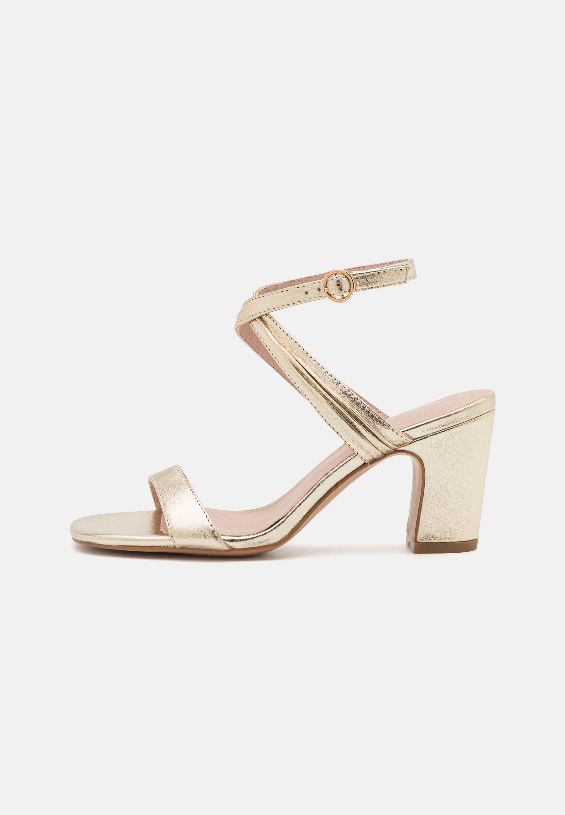 Anna Field Leather- High Heeled Sandals - Gold-Coloured