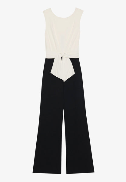 Anna Field 2IN1 WIDE LEG - Jumpsuit - White/dark Blue