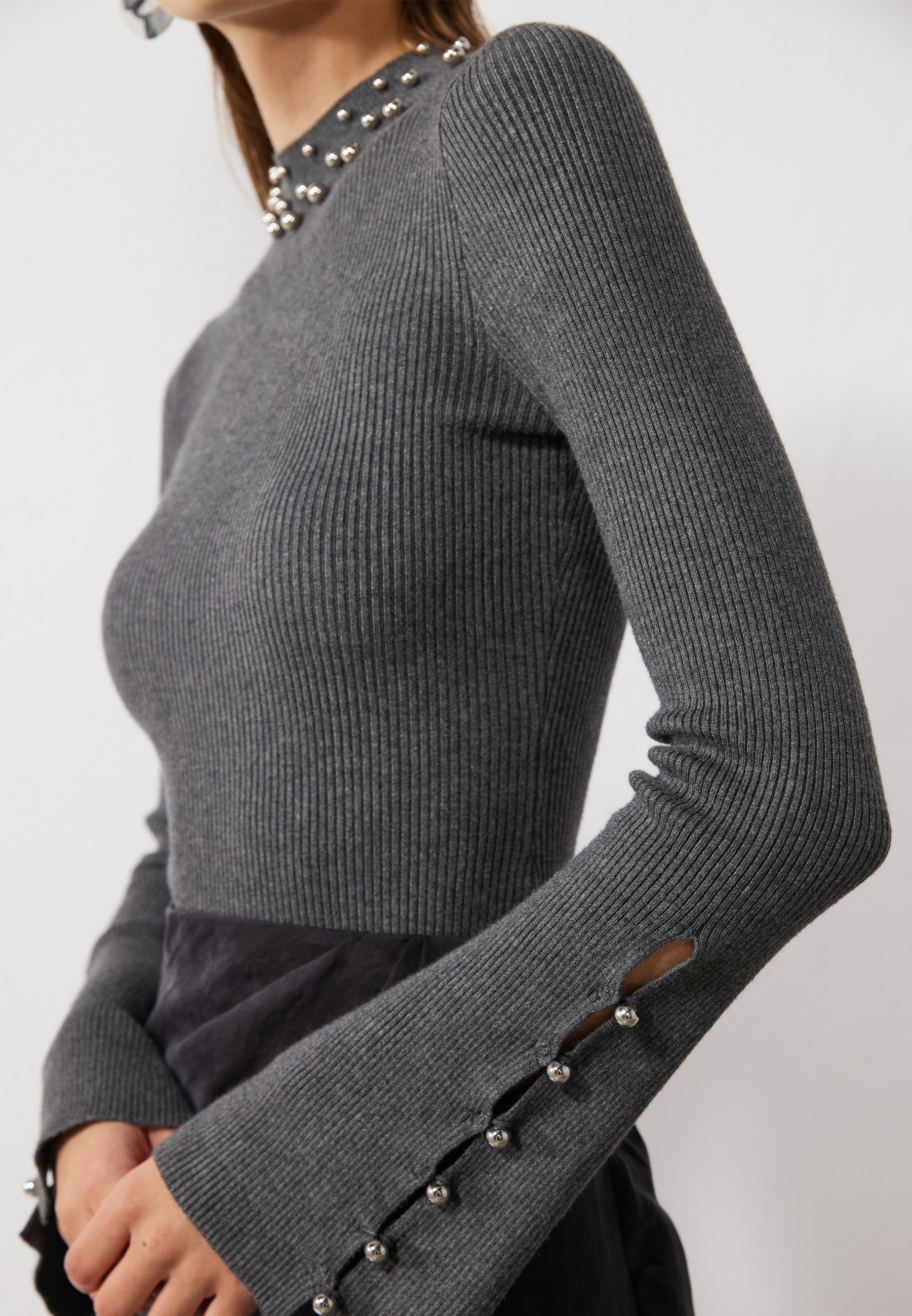 Anna Field Jumper - Mottled Grey