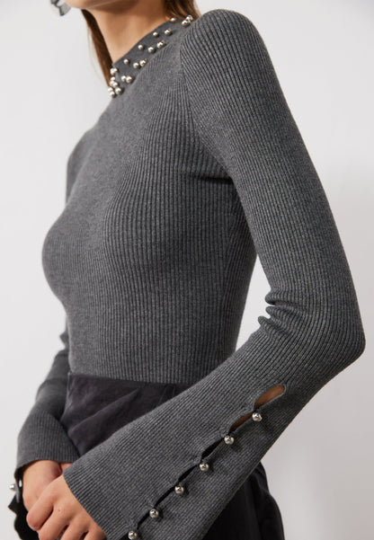 Anna Field Jumper - Mottled Grey
