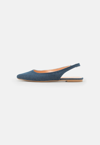 Anna Field Slingback Ballet Pumps - Blue