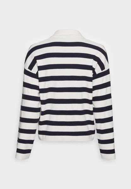 Anna Field Jumper - Off-White/Dark Blue