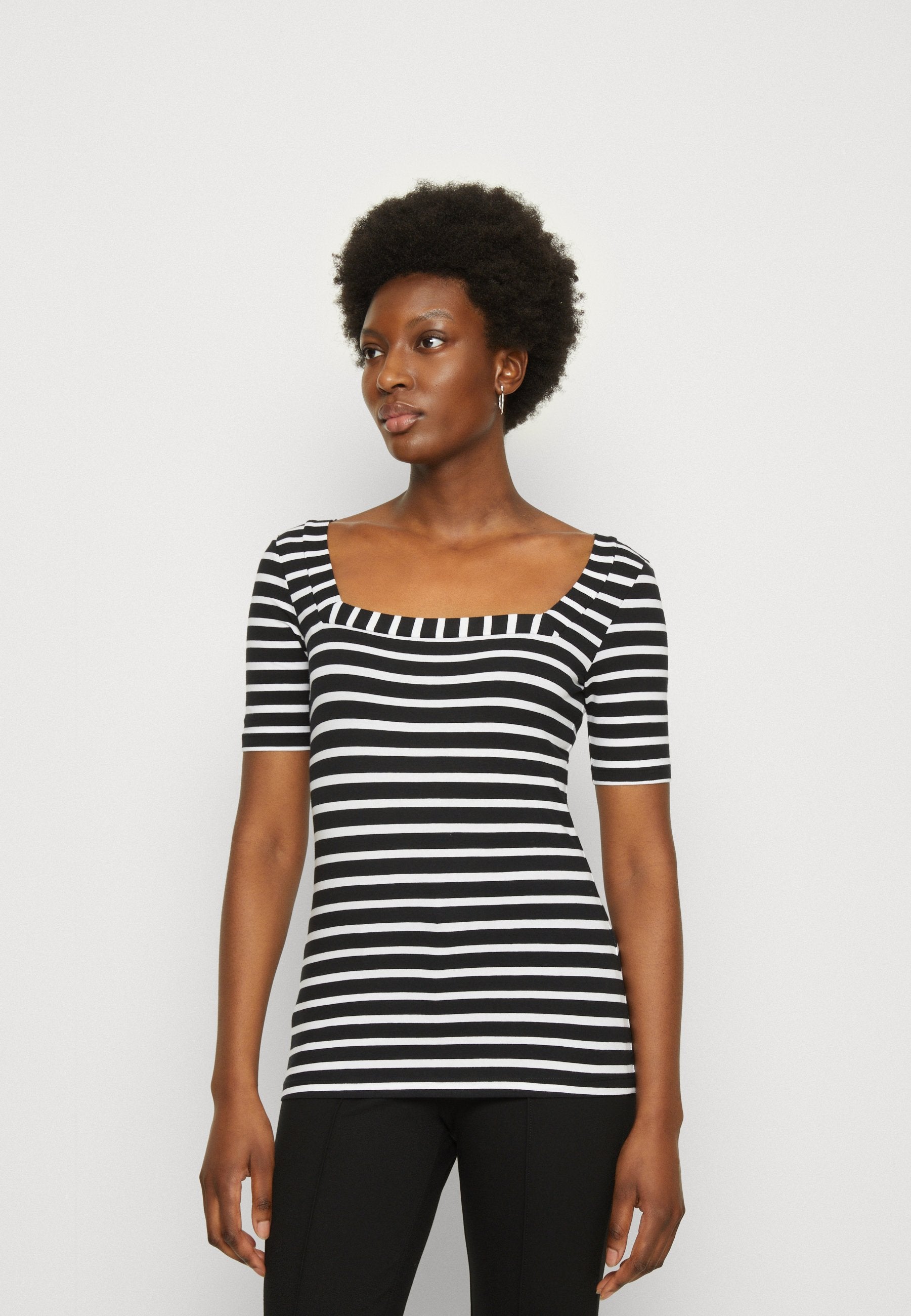 Anna Field Print T-Shirt - Black/White