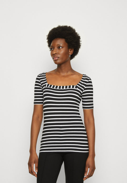 Anna Field Print T-Shirt - Black/White