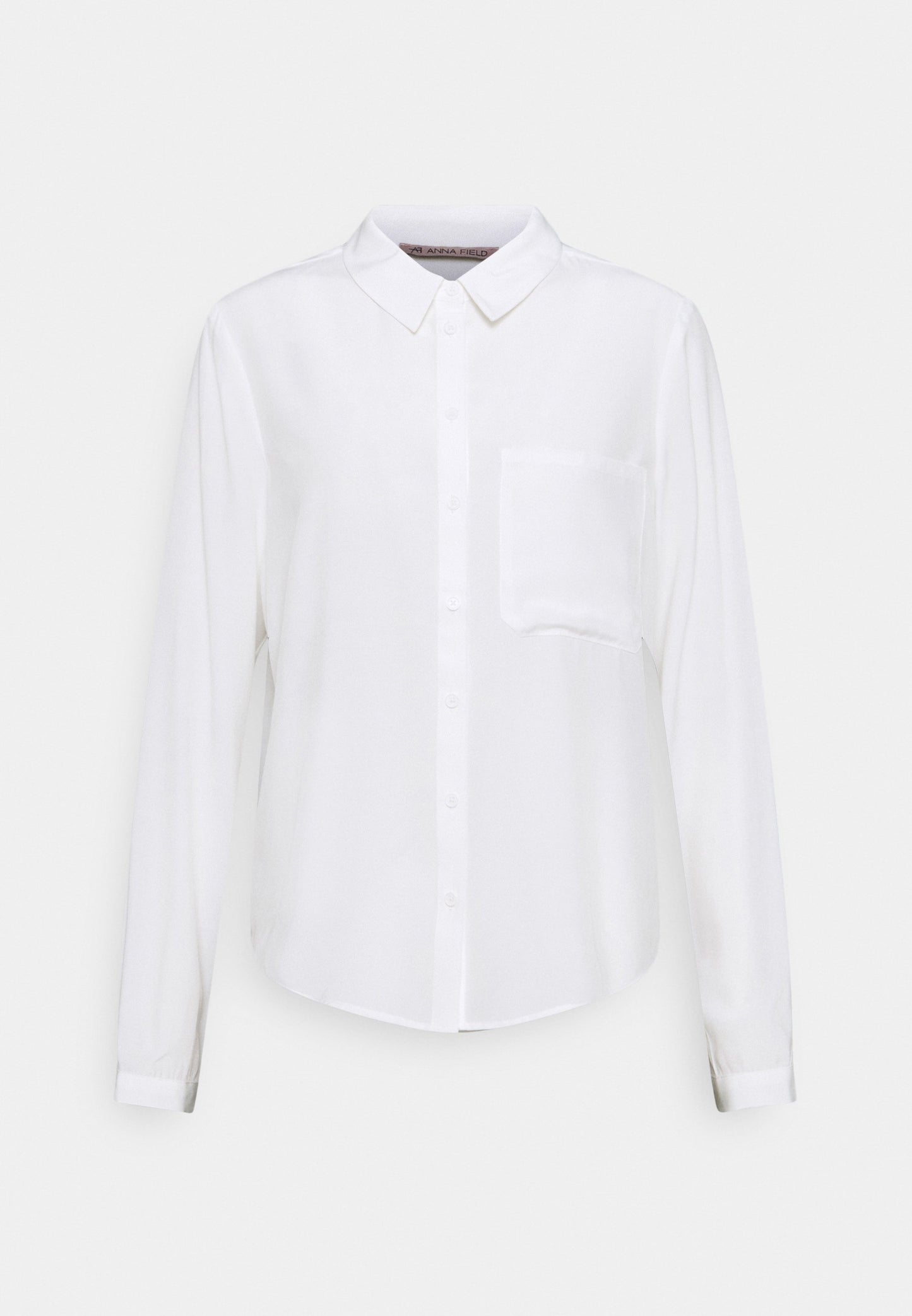 Anna Field Basic Blouse With Pocket - Button-Down Blouse - Off-White