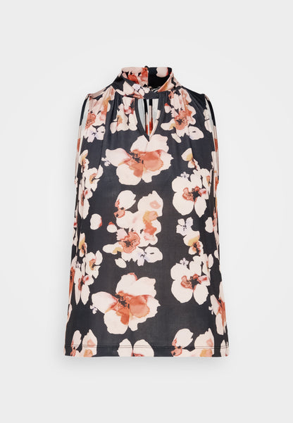 Anna Field Top - Black/Pink
