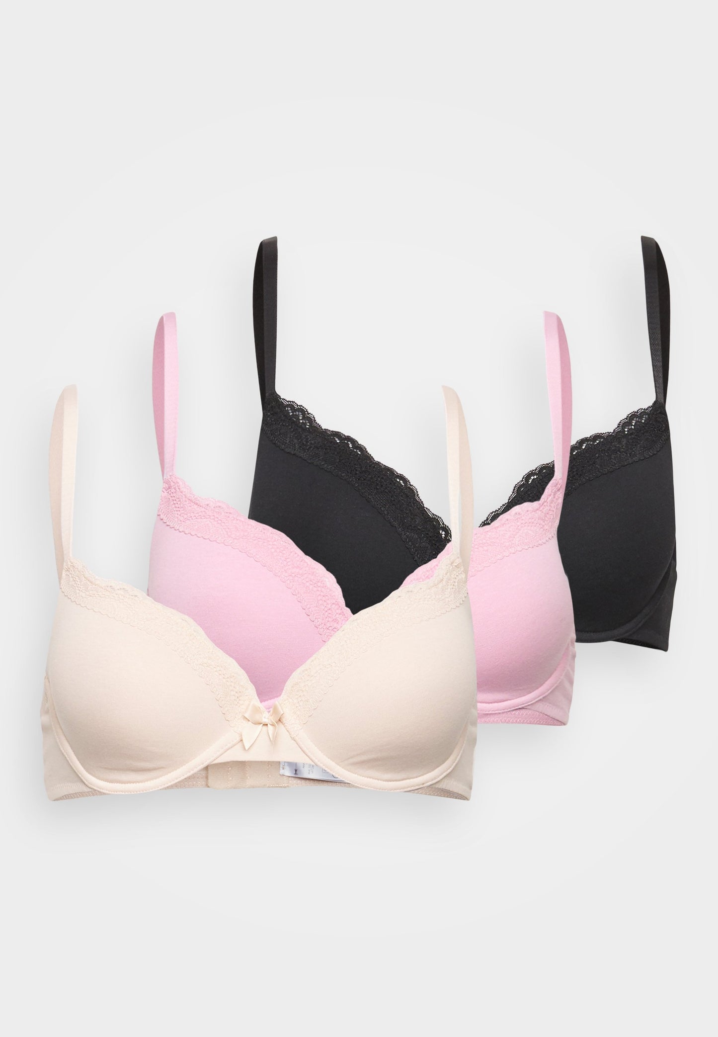 Anna Field 3 Pack - Underwired Bra - Nude - 916_Black - 802_Pink - 402
