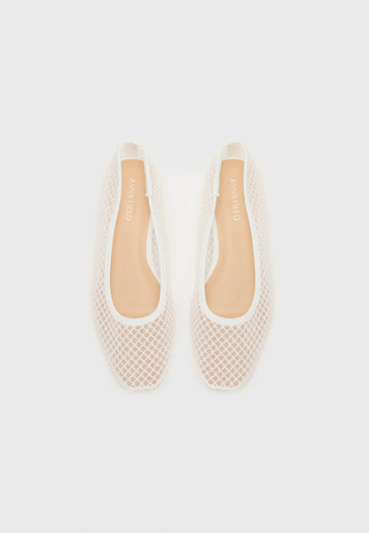 Anna Field Ballet Pumps - White