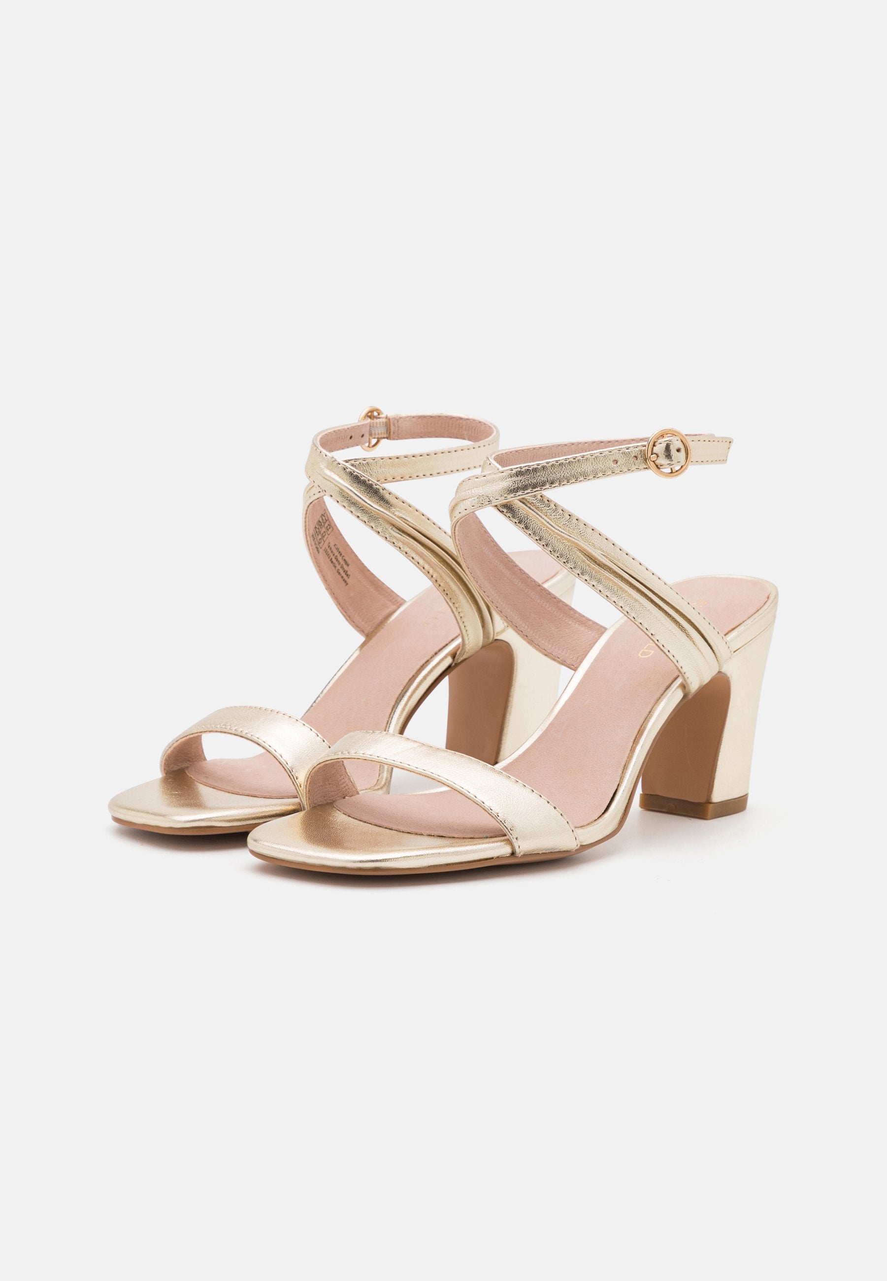 Anna Field Leather- High Heeled Sandals - Gold-Coloured