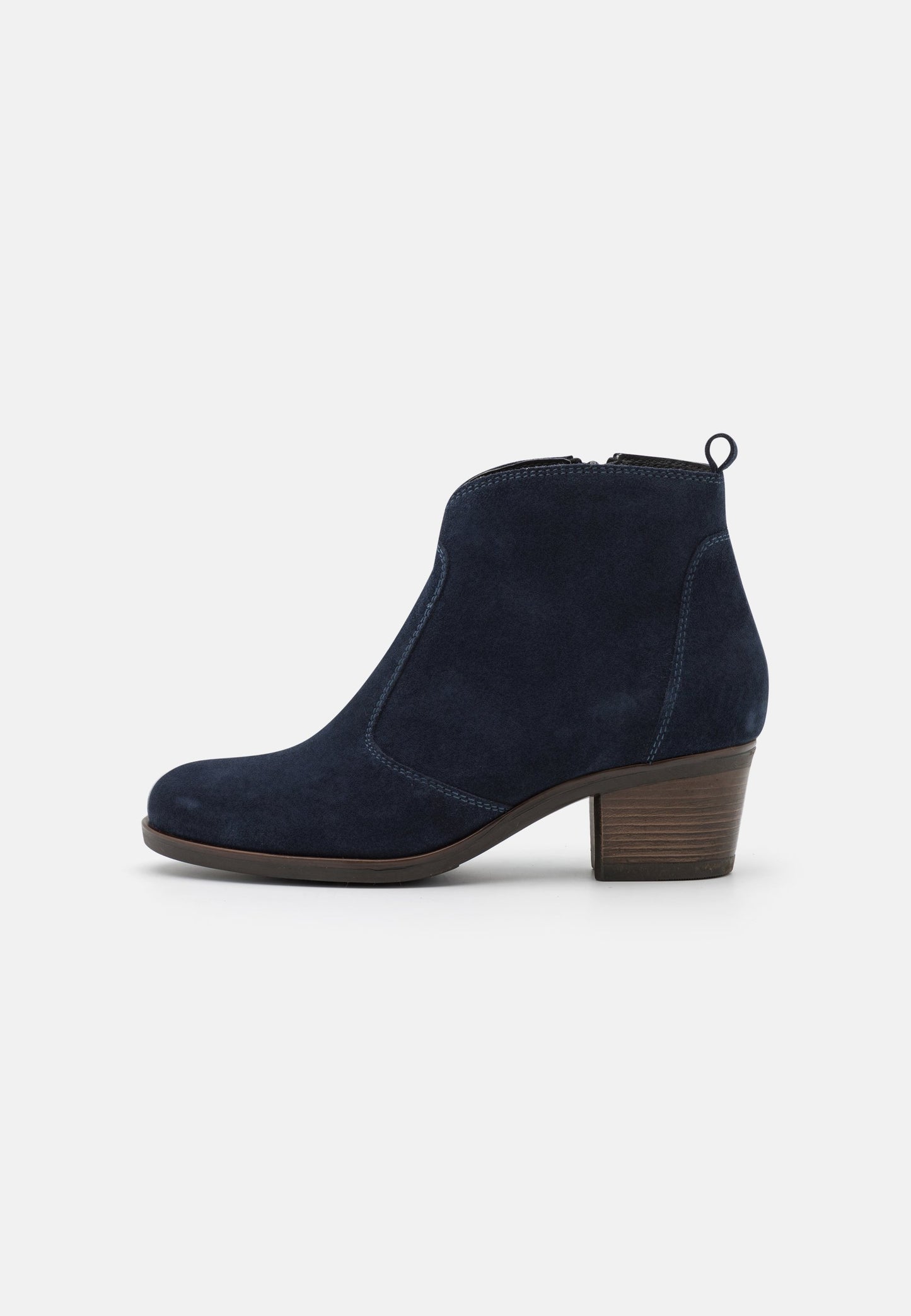  Leather - Cowboy/Biker Ankle Boot - Dark Blue