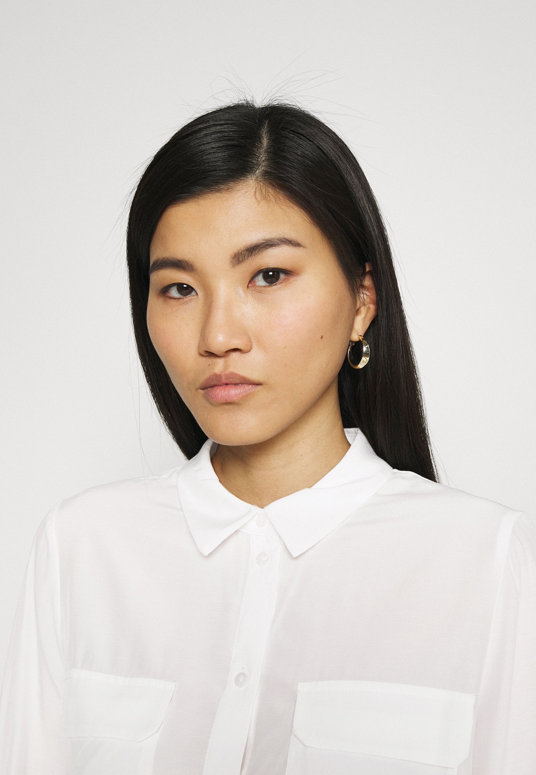 Anna Field Basic Blouse With Front Pockets - Button-Down Blouse