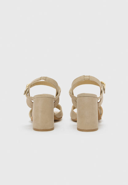 Anna Field LEATHER - High Heeled Sandals - Beige