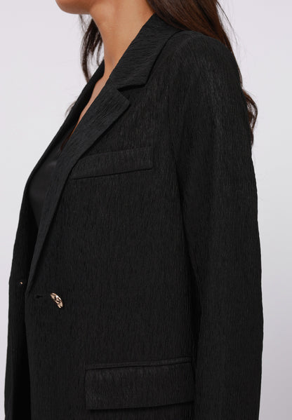 Anna Field TEXTURED CRINKLED - Blazer - Black