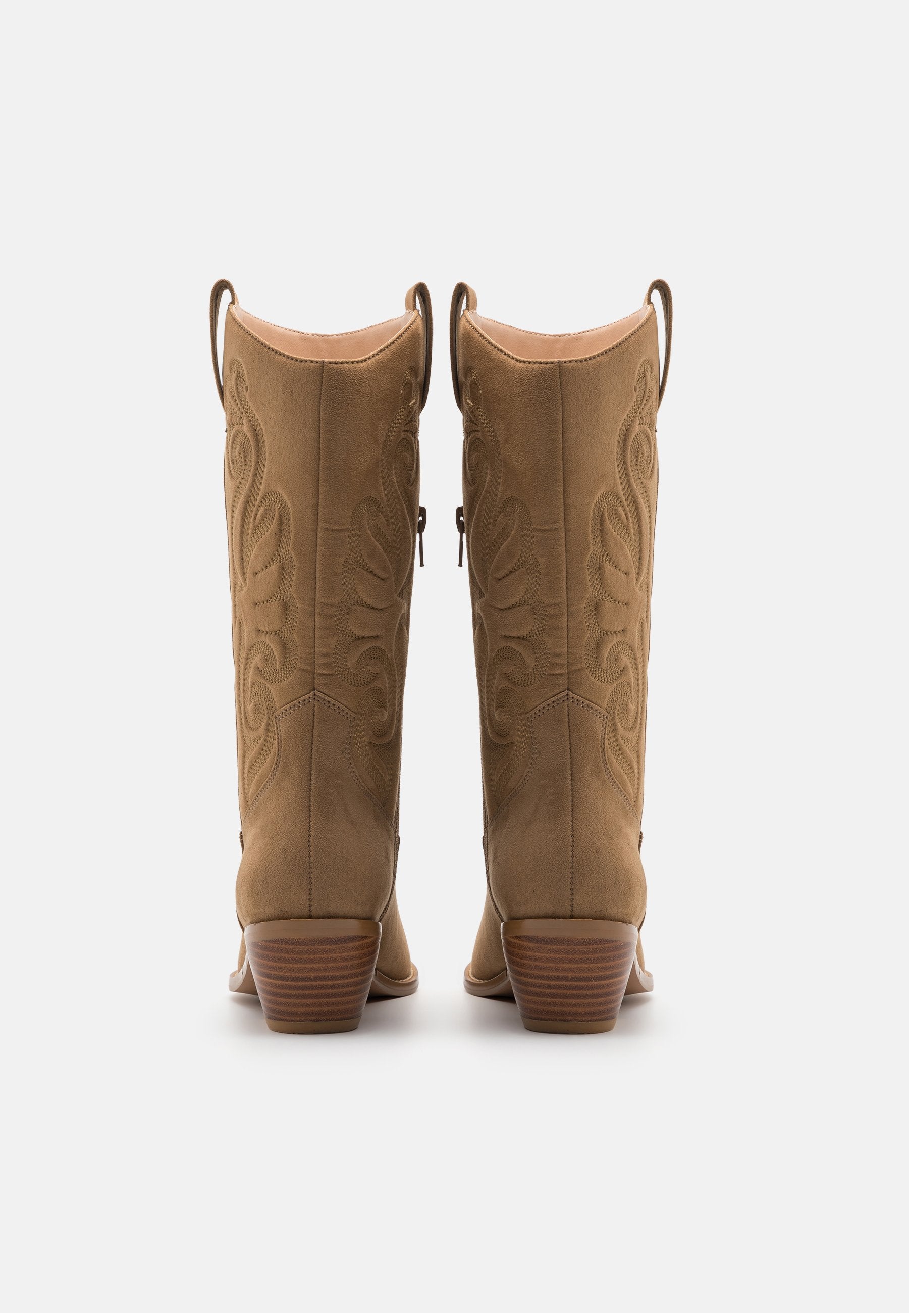 Anna Field Cowboy/Biker Boots - Beige