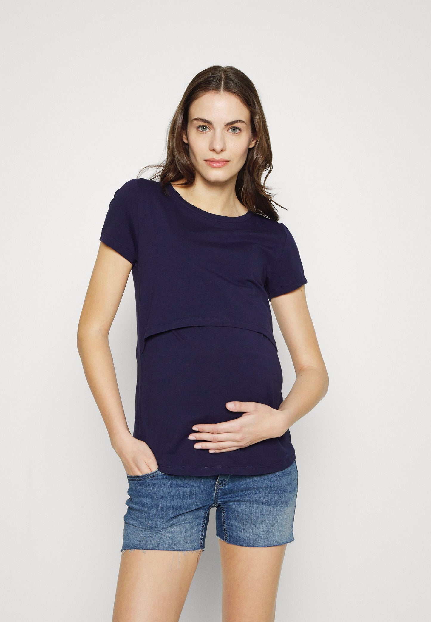  2 Pack - Basic T-Shirt - Dark Red/White/ Dark Blue