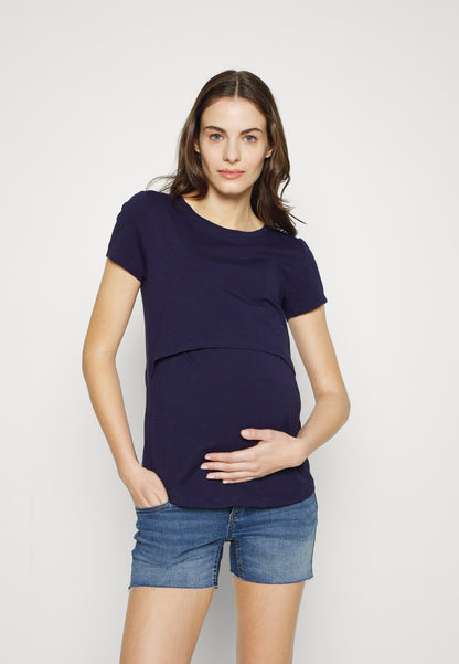  2 Pack - Basic T-Shirt - Dark Red/White/ Dark Blue