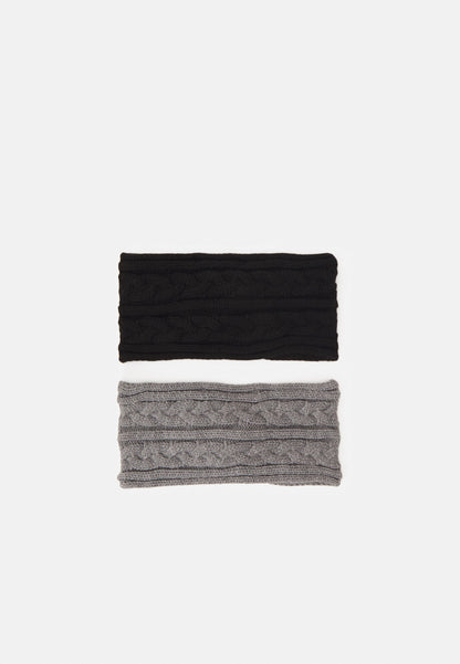 Anna Field 2 PACK - Ear Warmers - Black/grey