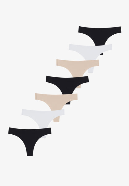 Anna Field 7 PACK - Thong - Red/taupe/light Pink/ecru/white