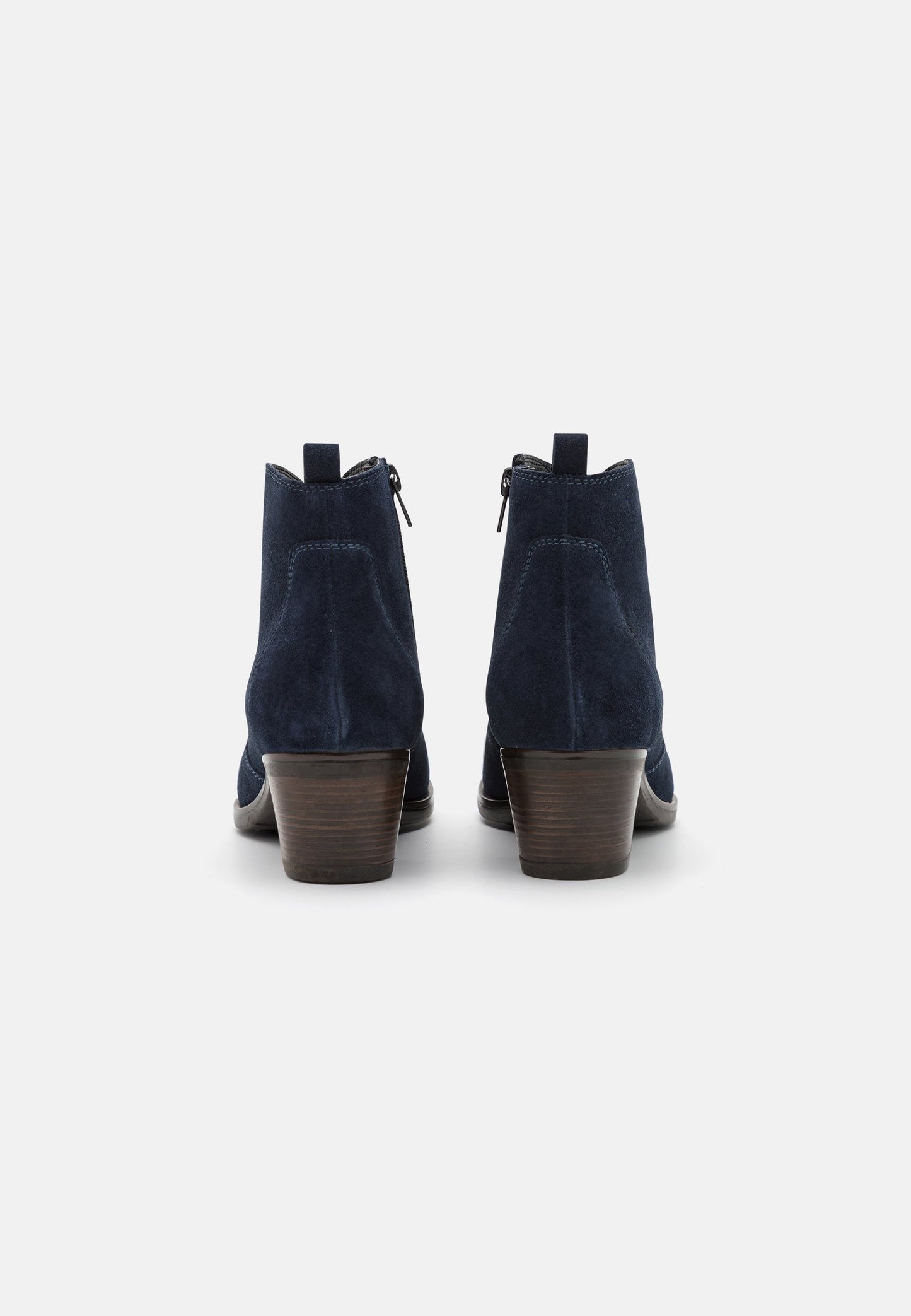  Leather - Cowboy/Biker Ankle Boot - Dark Blue