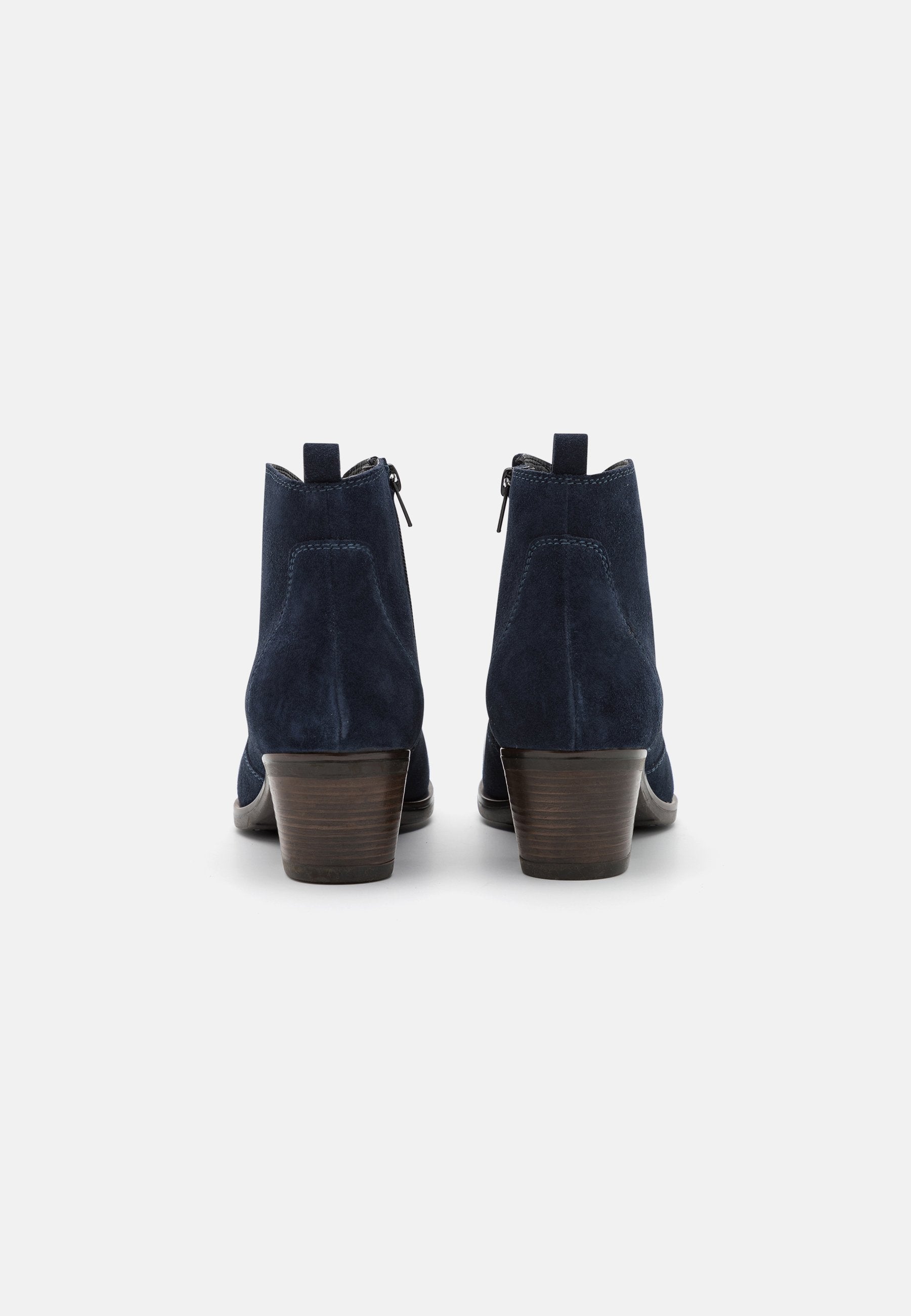  Leather - Cowboy/Biker Ankle Boot - Dark Blue
