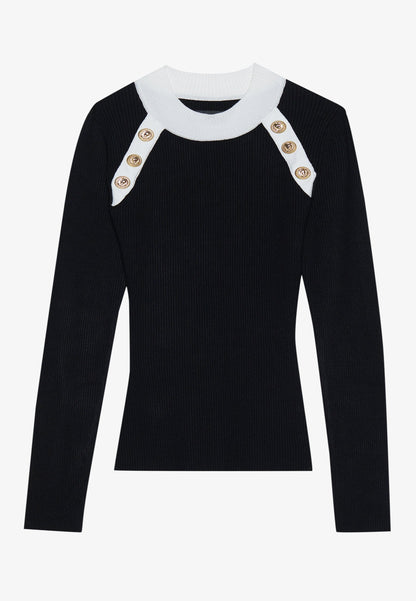 Anna Field Jumper - Black/white