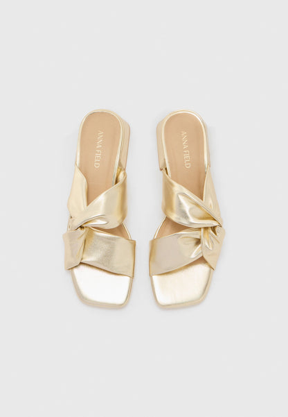  Heeled Mules - Gold-coloured