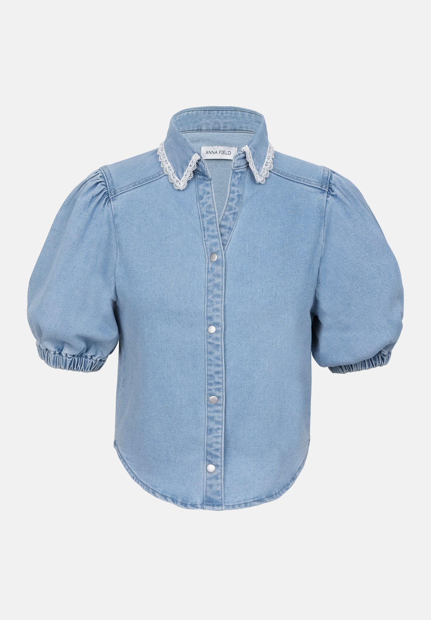 Anna Field DENIM - Button-down Blouse - Light Blue Wash