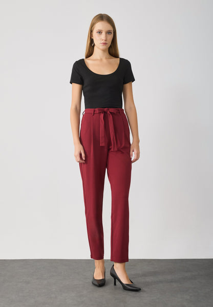 Anna Field Trousers - Burgundy