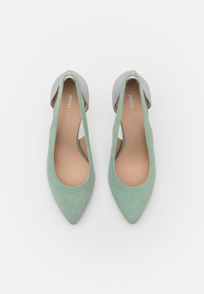 Anna Field Leather - High Heels - Mint/Silver