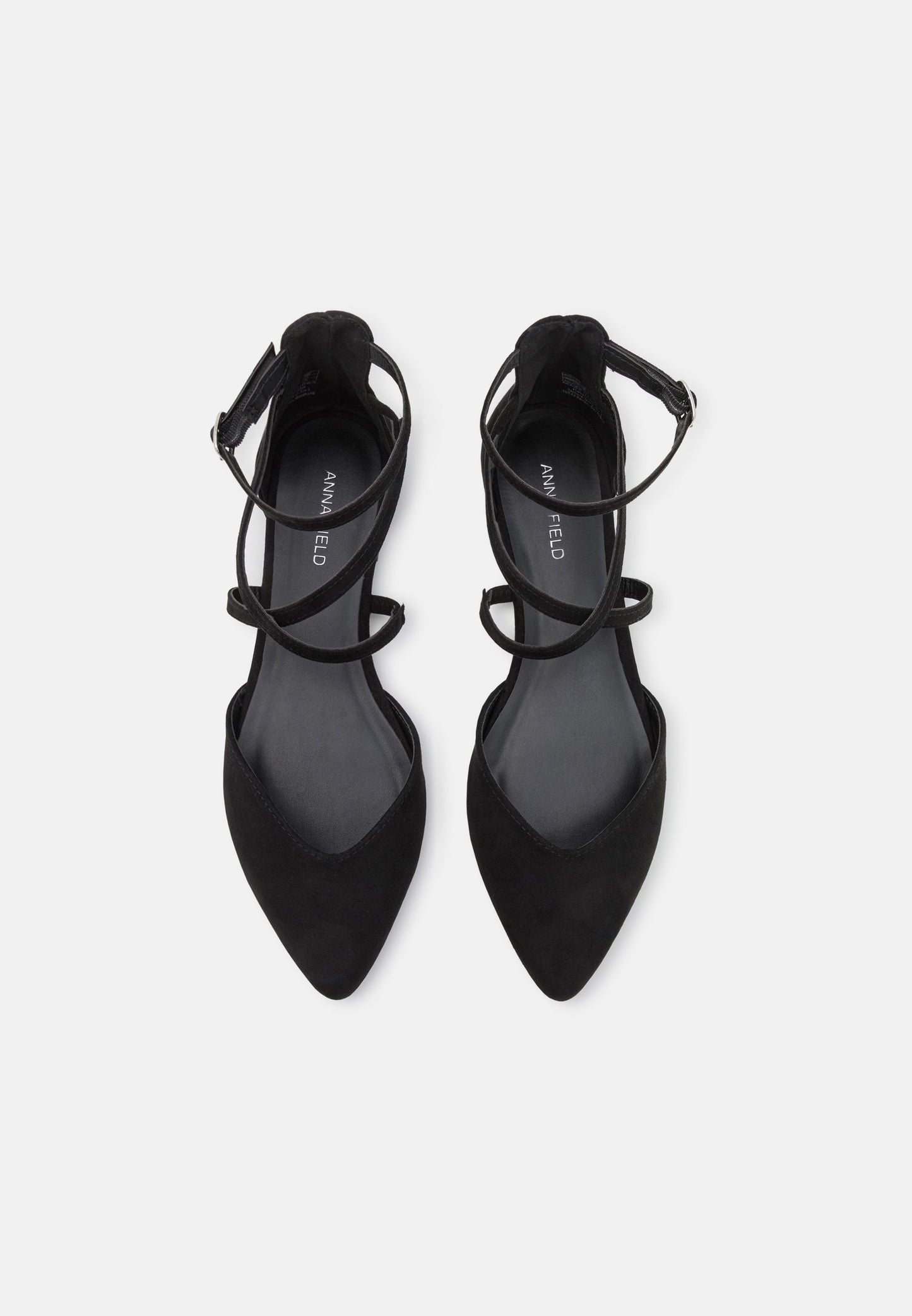 Anna Field Ankle Strap Ballet Pumps - Black
