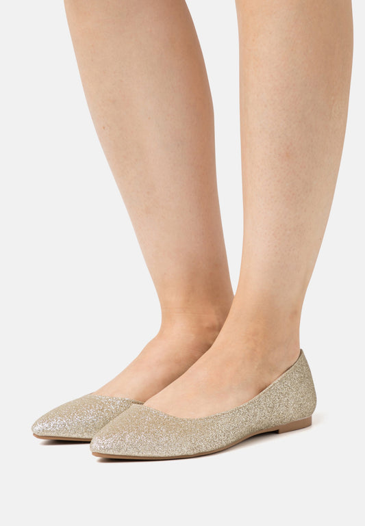 Anna Field Ballet Pumps - Gold