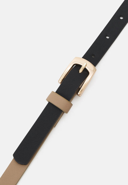 Anna Field 2 PACK - Belt - Black/taupe