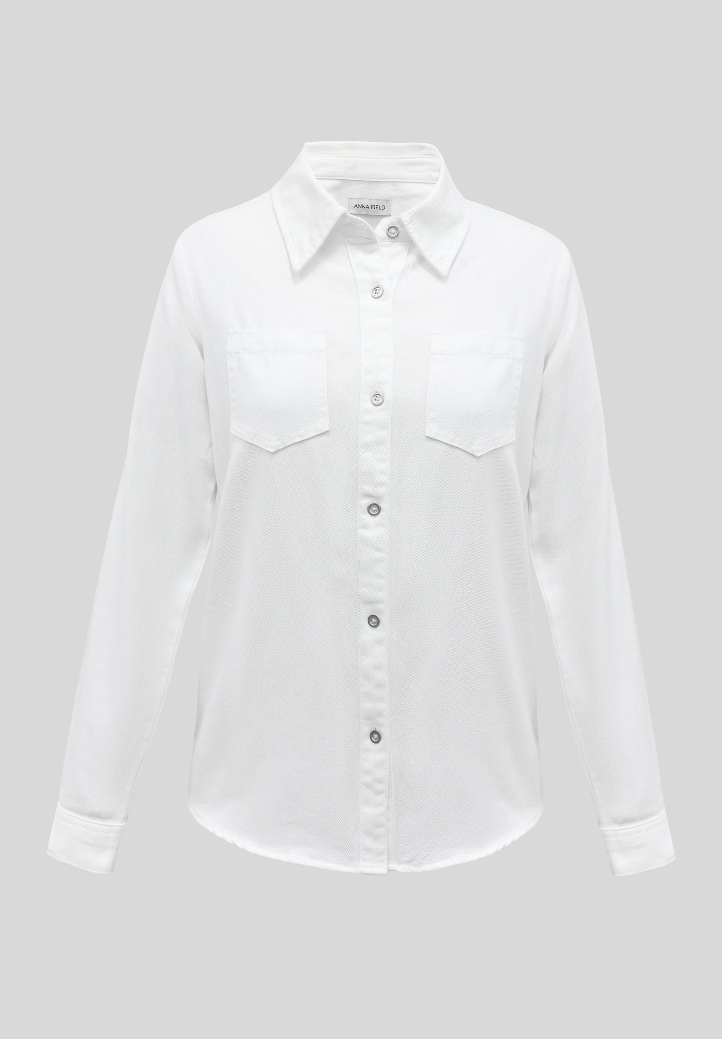 Anna Field Button-down Blouse - Off-white Wash