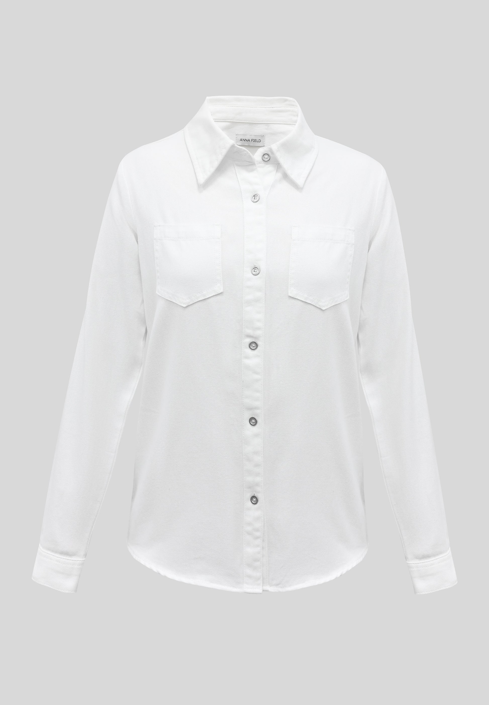 Anna Field Button-down Blouse - Off-white Wash