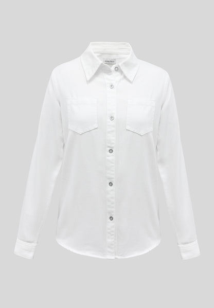 Anna Field Button-down Blouse - Off-white Wash