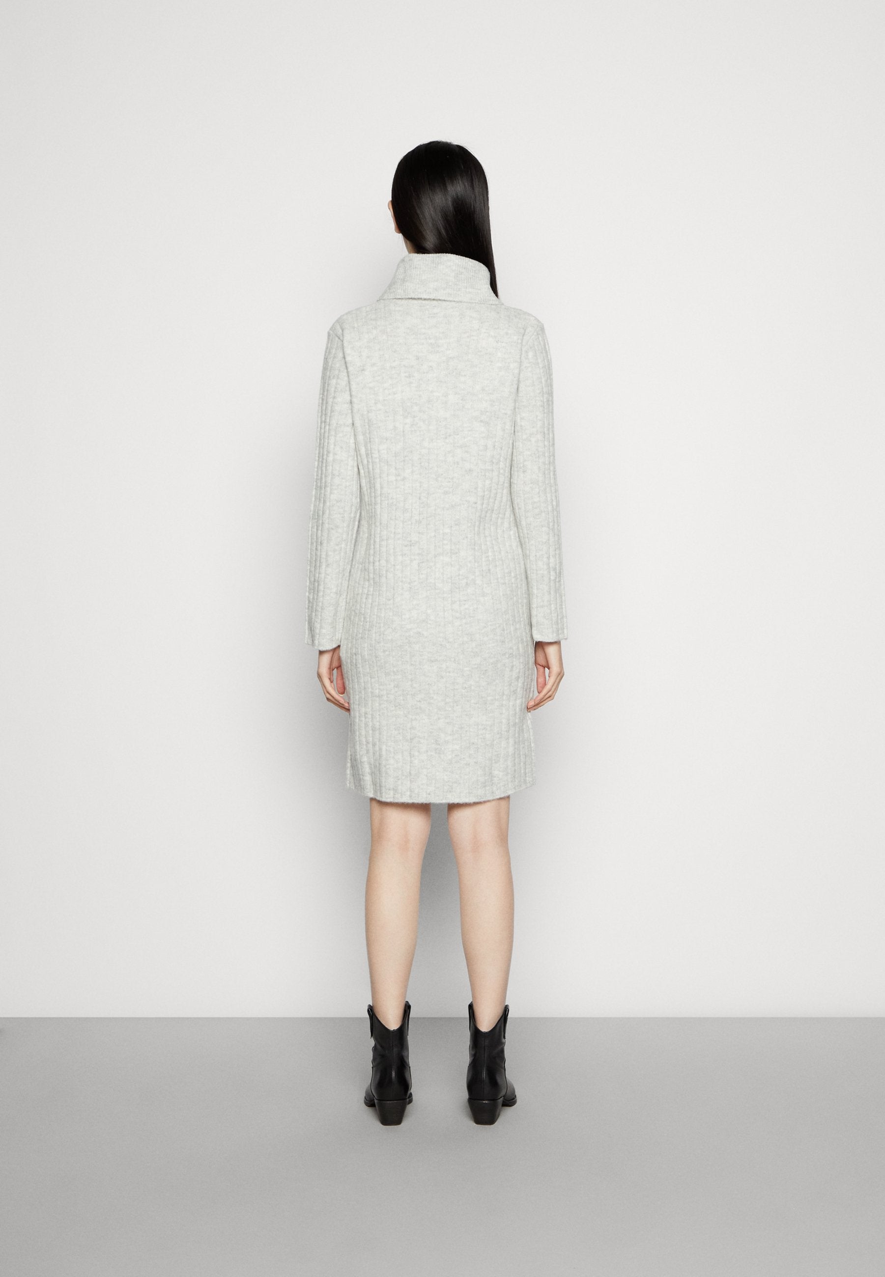 Anna Field Jumper Dress - Mottled Light Grey
