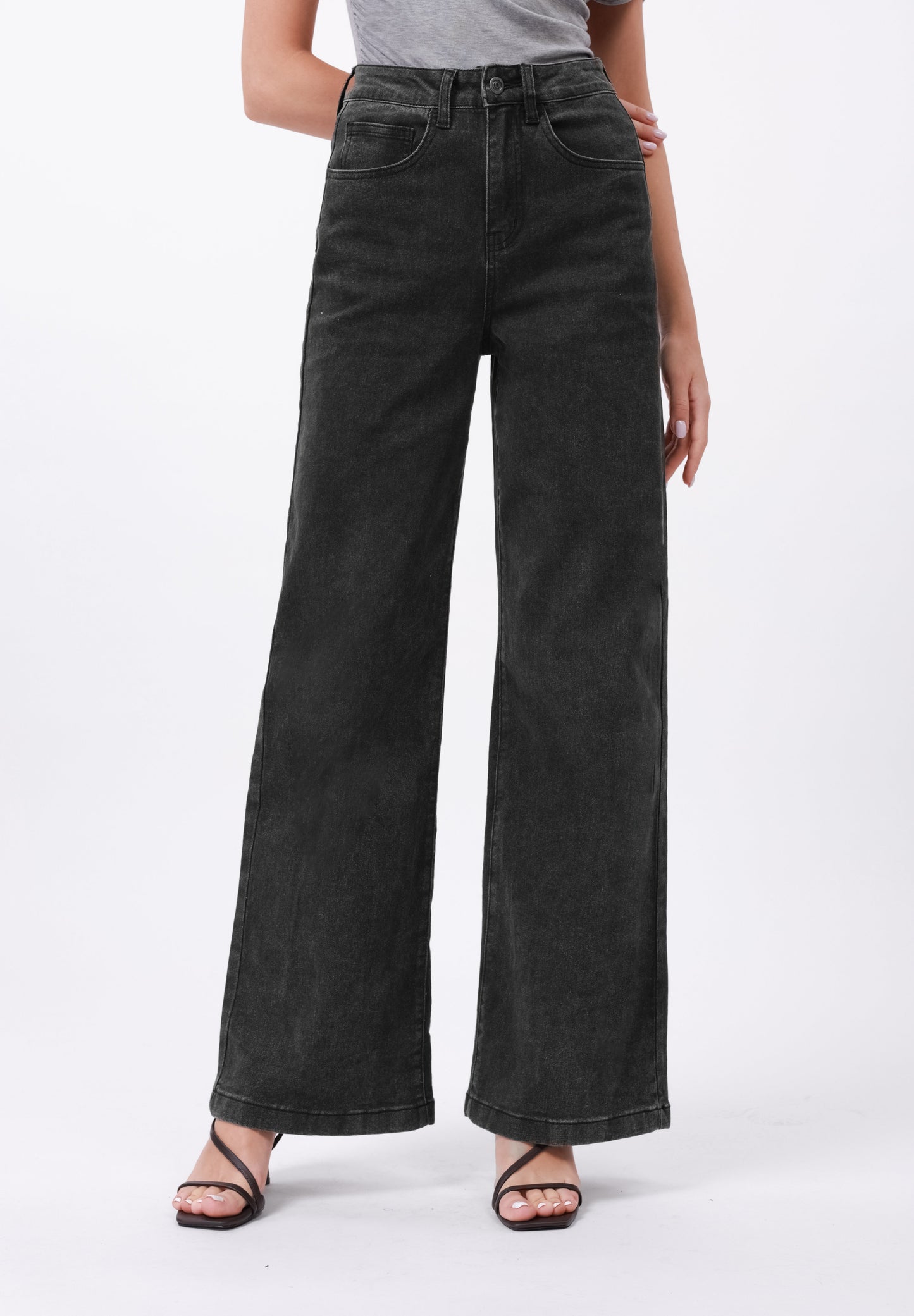  Flared Jeans - Washed Black