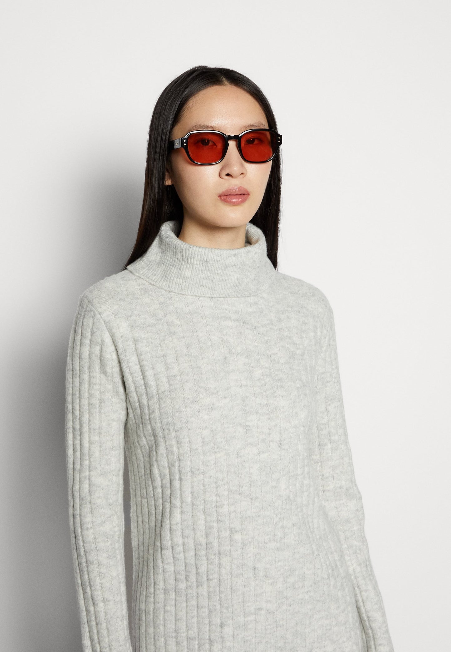 Anna Field Jumper Dress - Mottled Light Grey