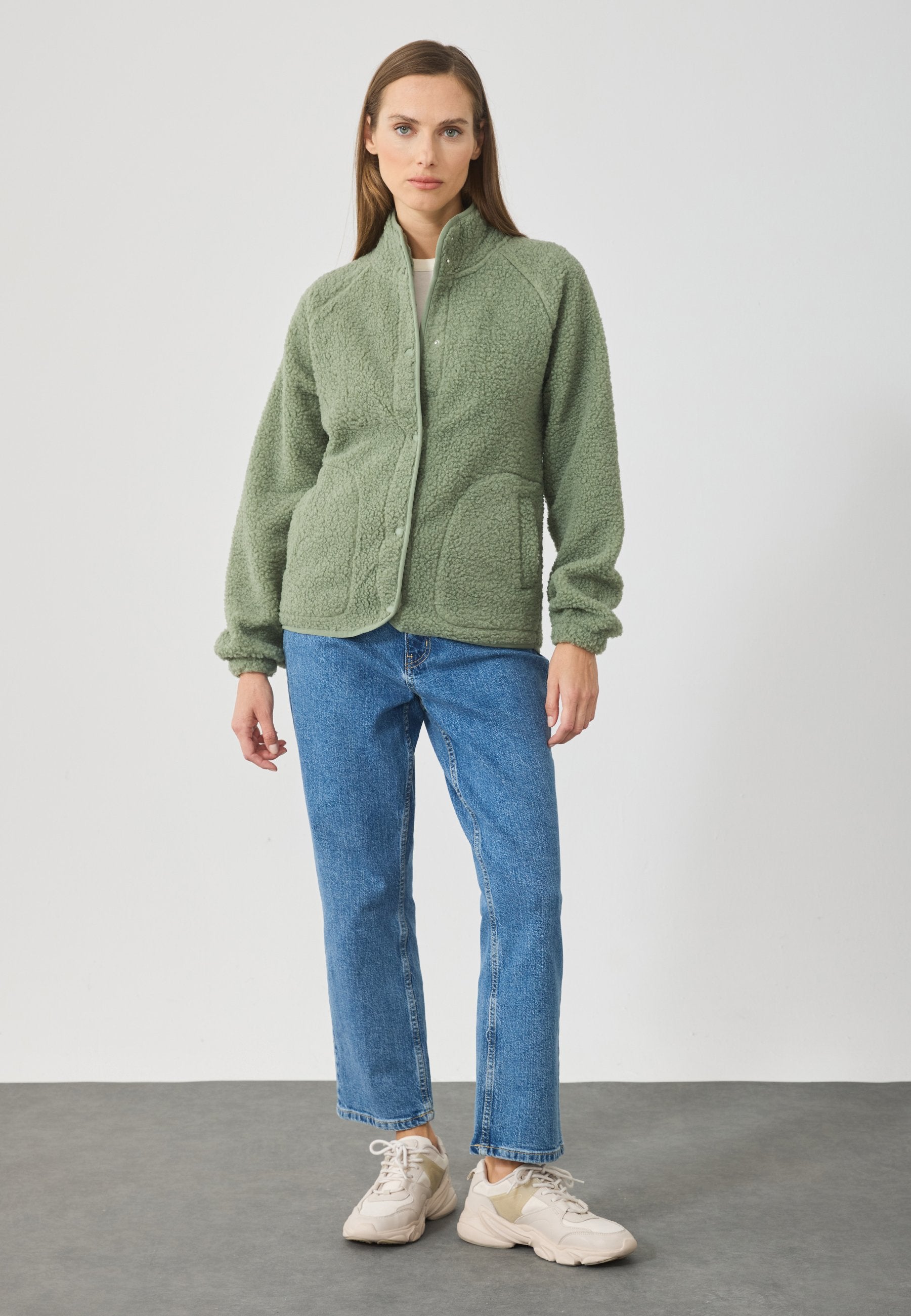 Anna Field Fleece Jacket - 17-6212 Tcx Sea Spray