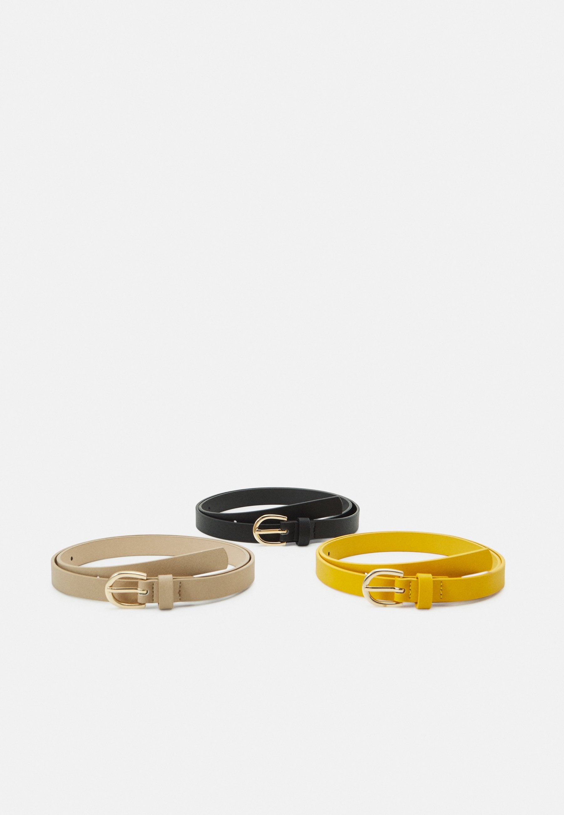 Anna Field 3 PACK - Belt - Black/gold-coloured/beige