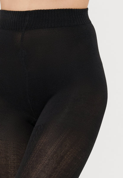 Anna Field SOFT MODAL BLEND CABLE KNIT TIGHTS 2 PACK - Tights - Black/bordeux