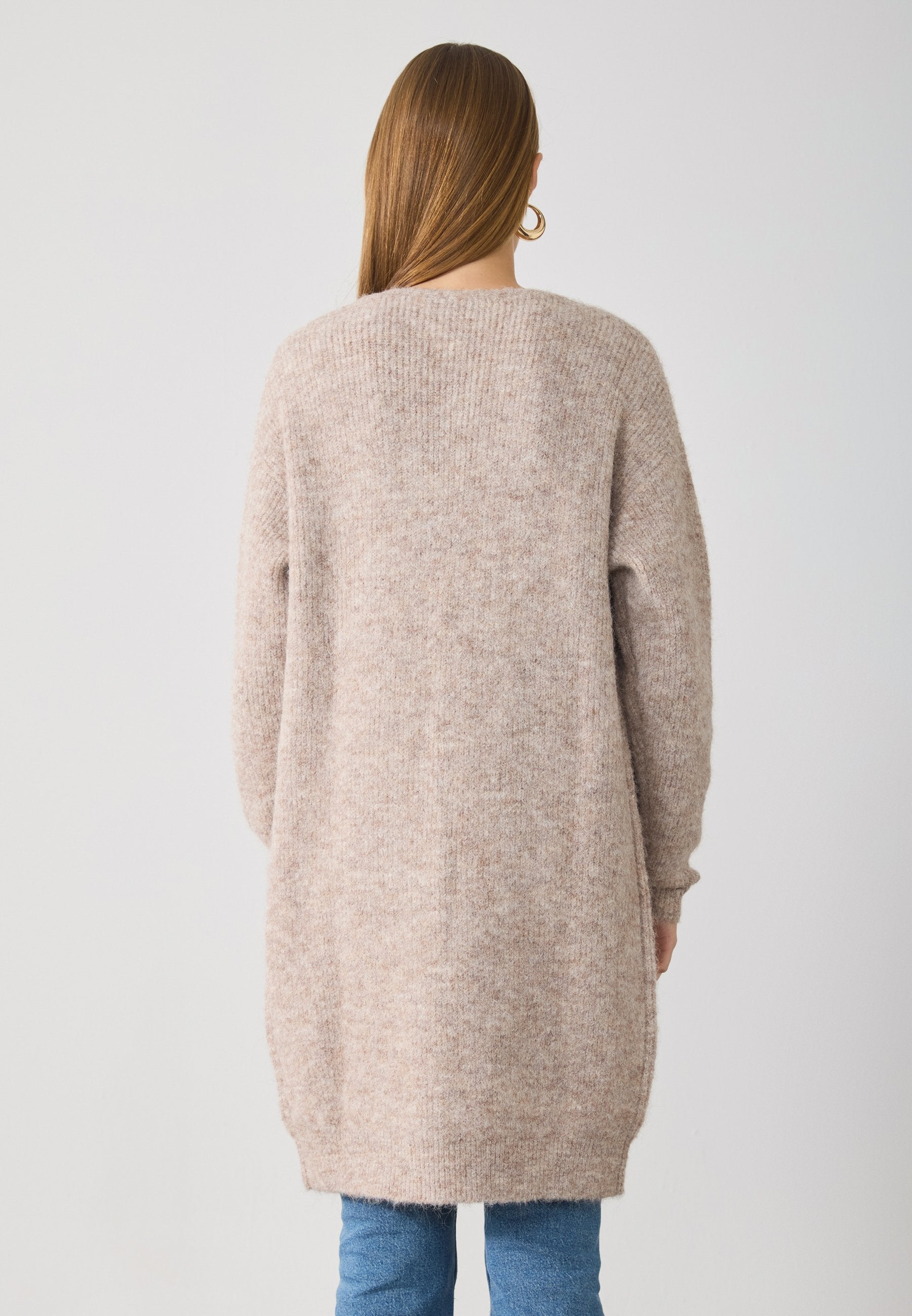Anna Field Cardigan - Taupe Melange