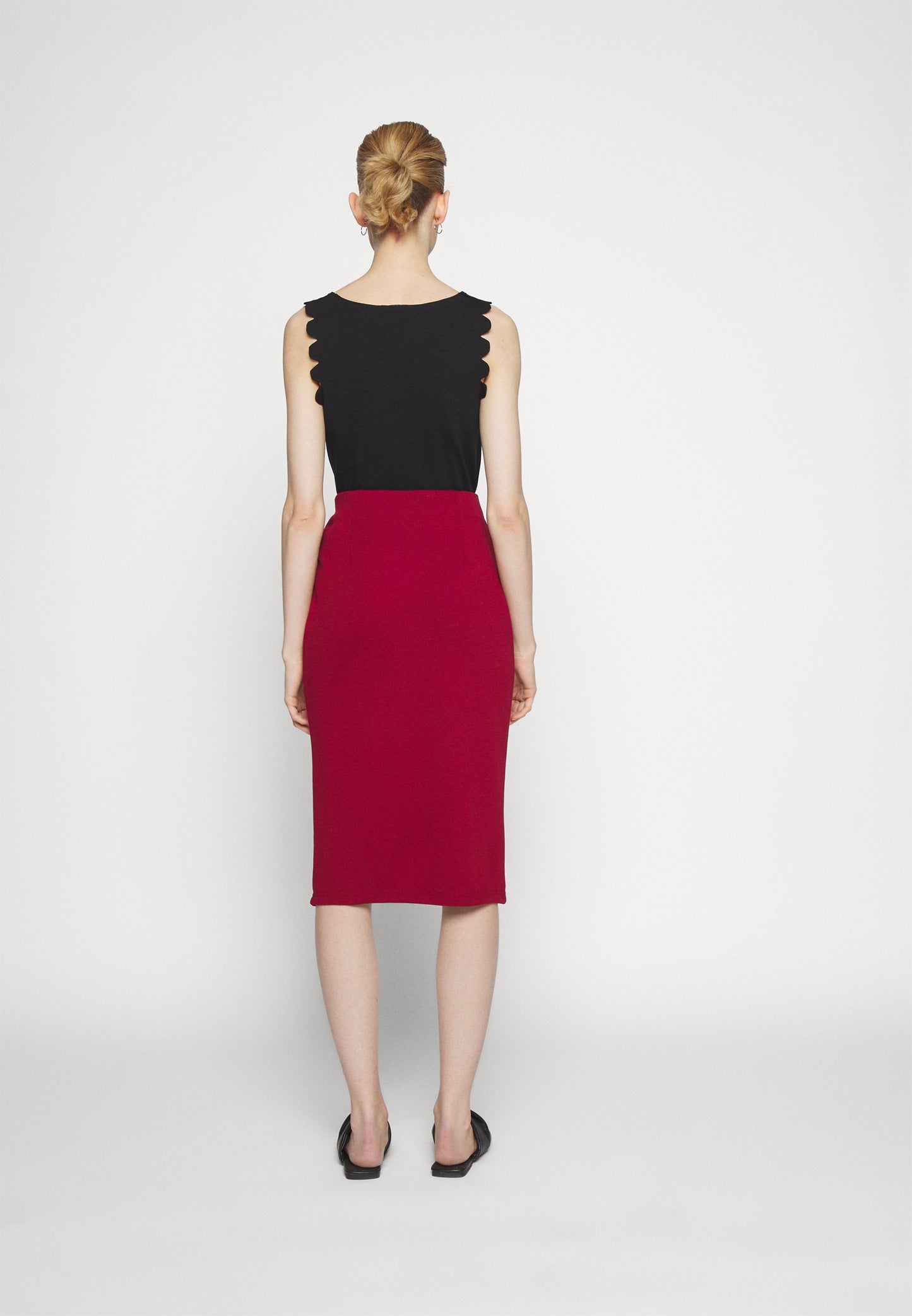Anna Field Pencil Skirt - Dark Red
