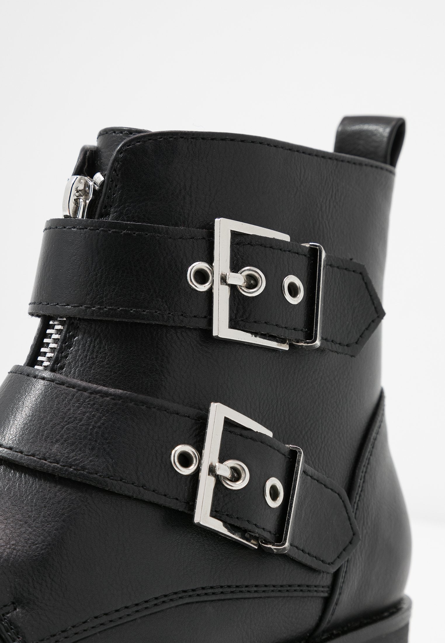 Anna Field Cowboy/Biker Ankle Boot - Black