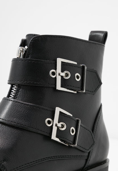 Anna Field Cowboy/Biker Ankle Boot - Black