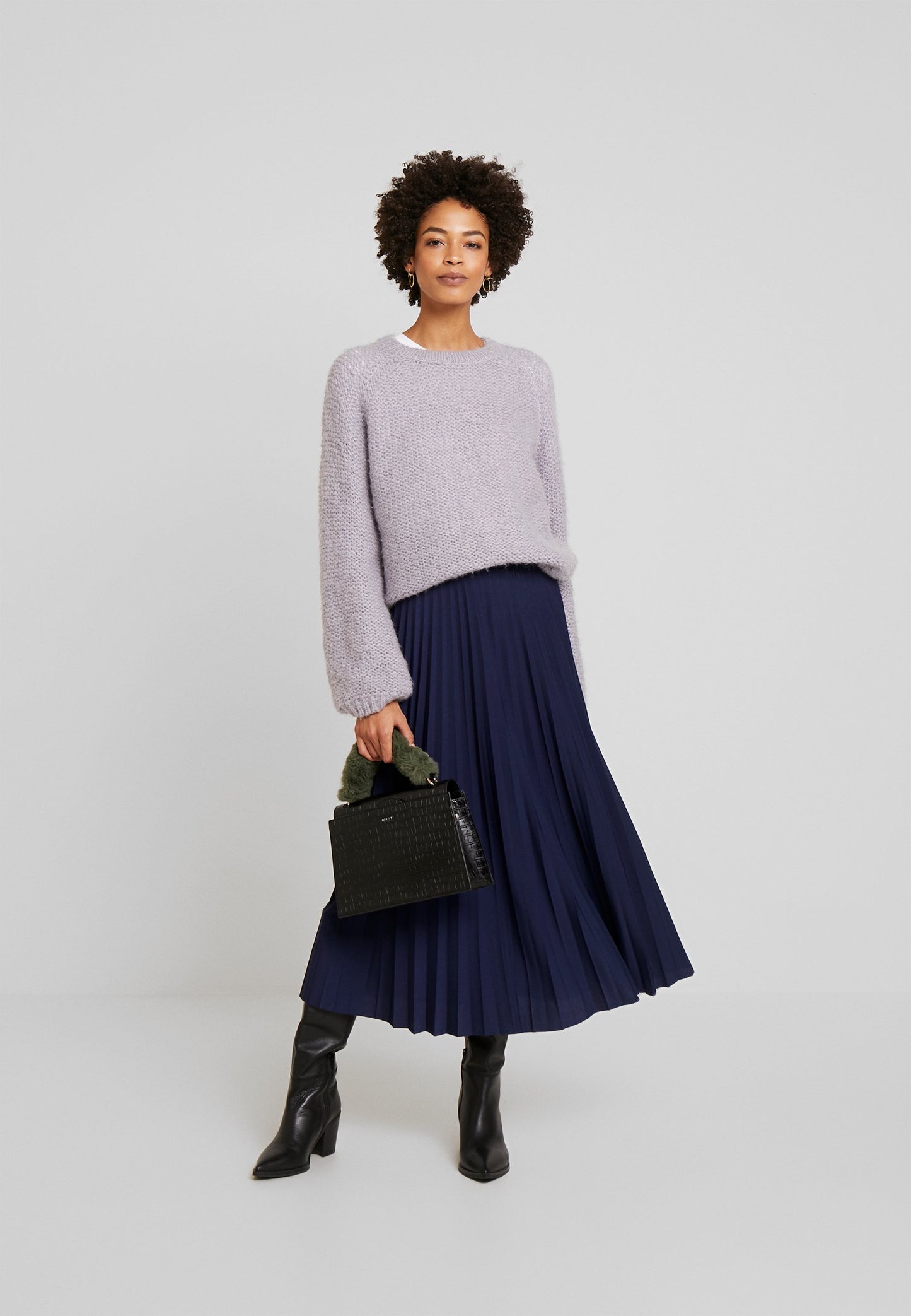 Anna Field Plisse A-Line Midi Skirt - A-Line Skirt