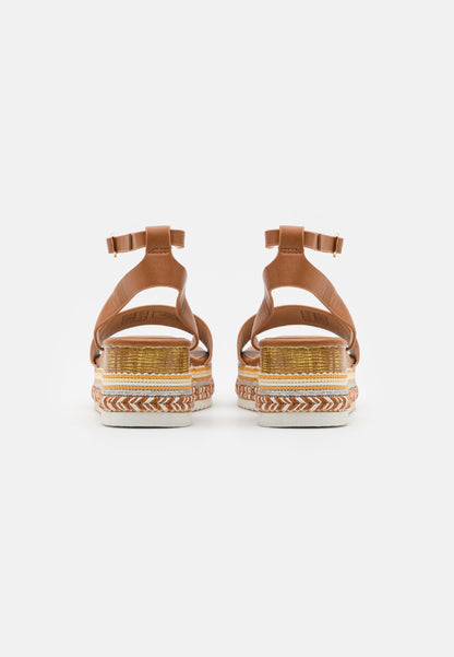 Anna Field Platform Sandals - Cognac