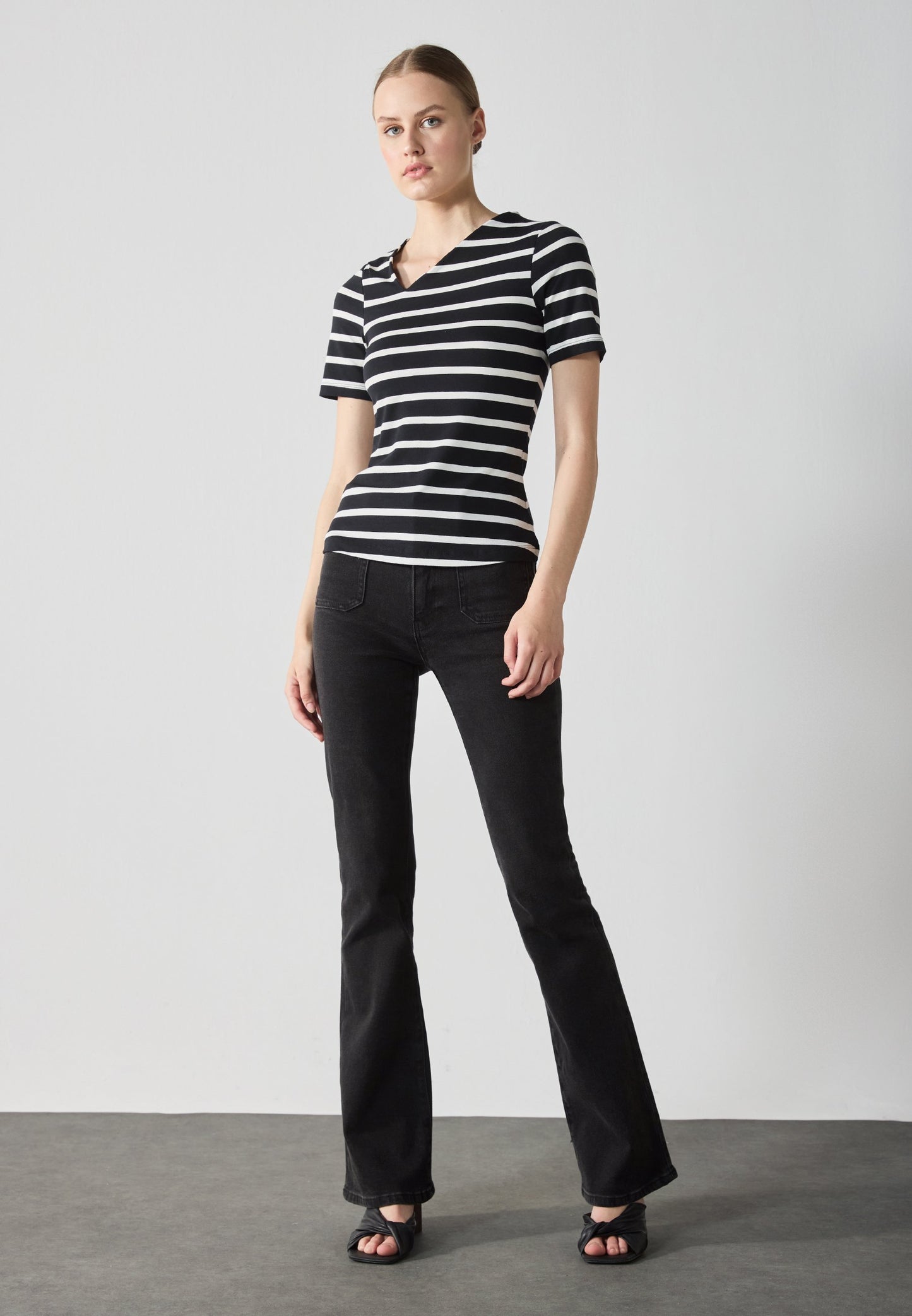 Anna Field 2 PACK - Print T-shirt - Egret/black